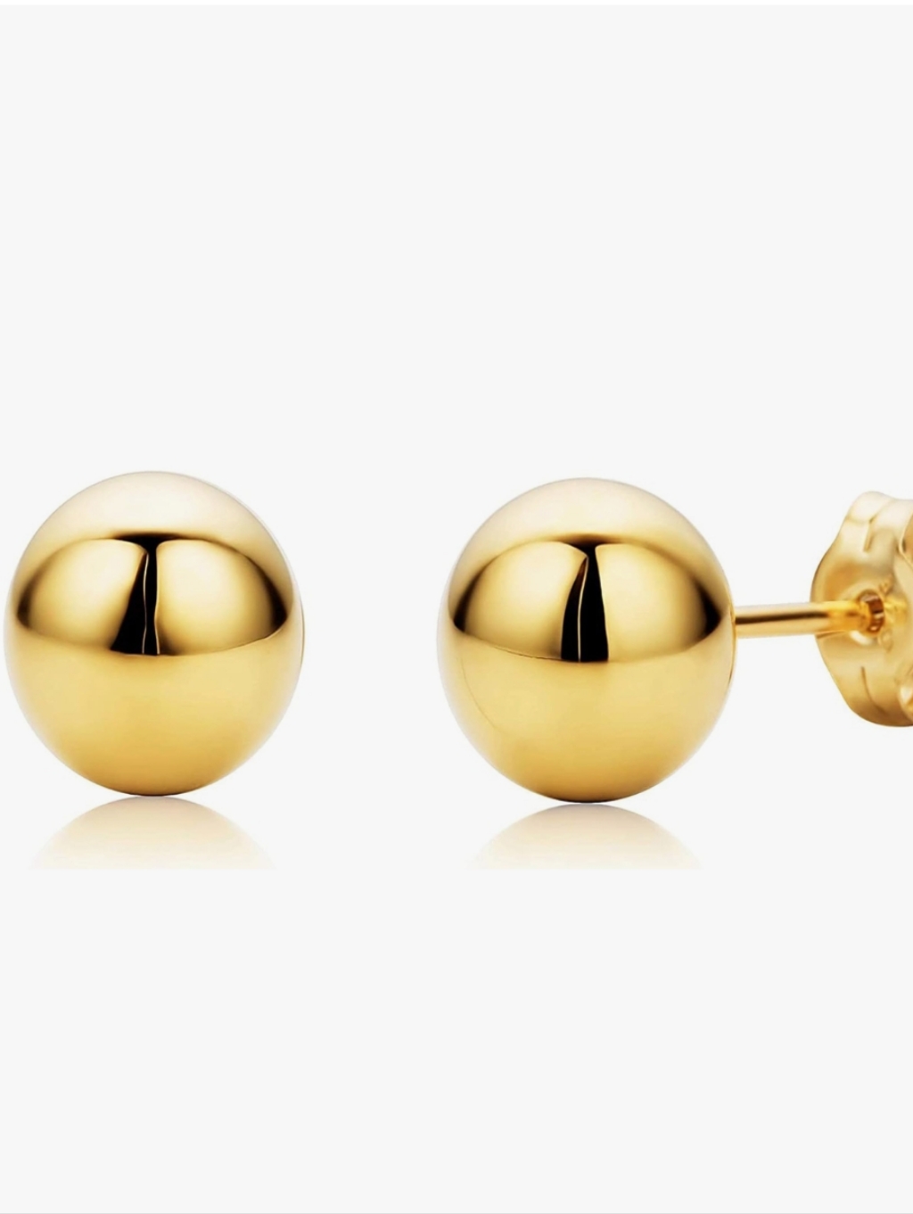 Gold Ball Stud Earrings  Classic 10k Solid Yellow Gold